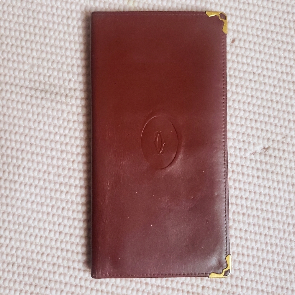 Cartier Leather Bifold Long Wallet